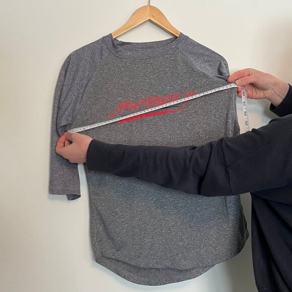 Sombrio. Girls. 3/4 Sleeve Bike Shirt. Heathered Grey With Red Logo. Size M. - Picture 3 of 7